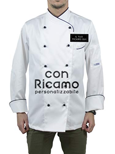 Giacca Cuoco Ricamata Isacco con Nome