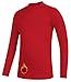 TeGlraddix Youth Boys ＆ Girls Thermal Compression Shirt Long Sleeve, Athletic Fleece Base Layer Undershirt Football Baseball Red L