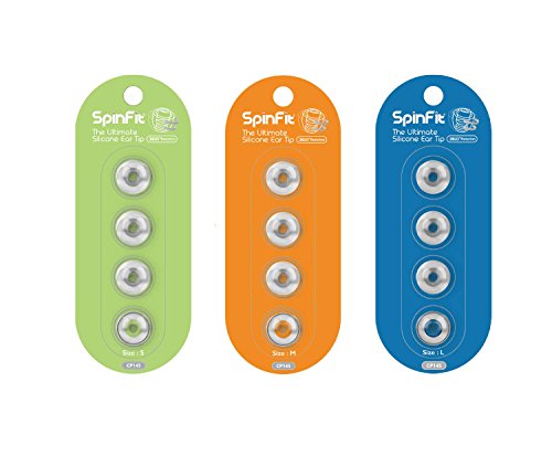 Image of SpinFit CP145 for IEM - L - Patented Silicone Eartips for Replacement, Secure Fit and Supreme Comfort (2 Pairs) (for Nozzle Diameter from 5-6mm)