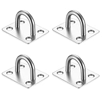4 Stück Augplatte Edelstahl, Augplatte mit Öse Edelstahl Decksplatte Augplatten, Wandösen Decken-Haken Sonnensegel Deckenbefestigung & Wand-Befestigung