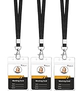 2 stuks Porta Badge, 8,2 x 10,6 cm, Porta Badge da Collo, con Cordino