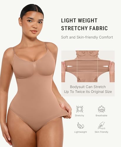 Image of FeelinGirl Shapewear Bodysuit Tummy Control Body Shaper for Women