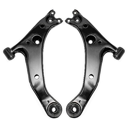 Image of Detroit Axle - Front End 12pc Suspension Kit for Toyota Corolla Chevrolet Geo Prizm, 2 Lower Control Arms 2 Ball Joints 4 Inner & Outer Tie Rods 2 Boots 2 Sway Bars Replacement