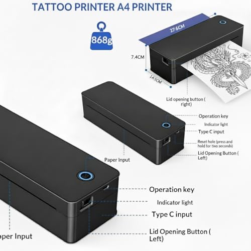 Machine transfert thermique A4 tatouage pour stencils nets et précis