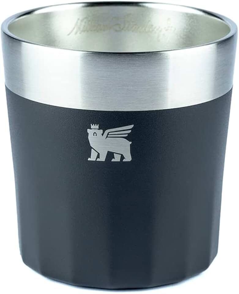 Stanley - Copo prismático isolado para cocktails, antiderrapante, para bebidas quentes ou frias, 201 ml, Foundry Black