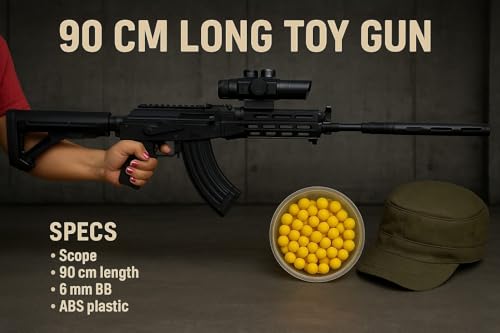 Image of TILLU TIM TIM TOYS 90 CM Long Toy Gun with BB Bullets /Cap /gogle with High Range PUBG Gun for Kids Boys Girls