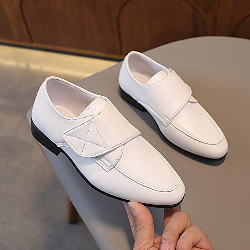 Little Girl's Slip On Loafers Low Heel Casual Shoes Flat Sneakers Kids Fashion Leather 𝐖aterproof Hook Shoes3