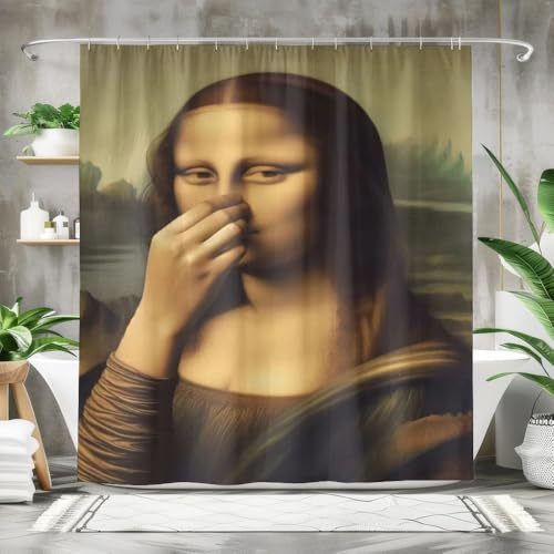 Funny Mona Lisa Shower Curtain 72x72