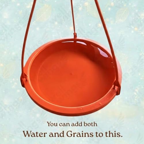 Image of Bird Feeder and Waterer Set with Hanging Brackets - 2-in-1 Wild Bird Feeding Station for Outdoors - Weatherproof Seed Dispenser & Hydration Kit for Garden, Patio & Balcony (2 Pack Tray)