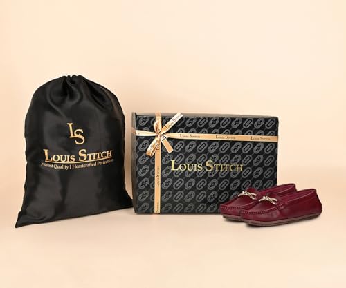Image of LOUIS STITCH Women's Premium Slip-On Loafers with Buckle | Elegant Solid Slip-On Comfort Shoes for Casual and Formal Wear | Slip-On Loafer Shoes for Women | LSLD-BLR-HS02