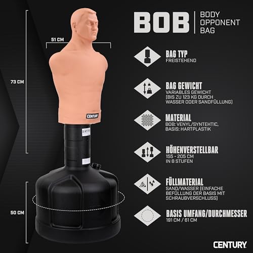 Century 101693 Bob Body Bag With Base Unit | Freestanding Training Dummy Opponent Bag | Mannequin Bag, Martial Artists thumb #1