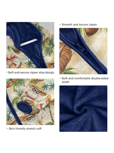 Summer Vacation Gnome Girls Fleece Jacket Girls Fall Jacket Boys Coats Zip Up Hoodie Children Sherpa Warm Outerwear 2-10T3