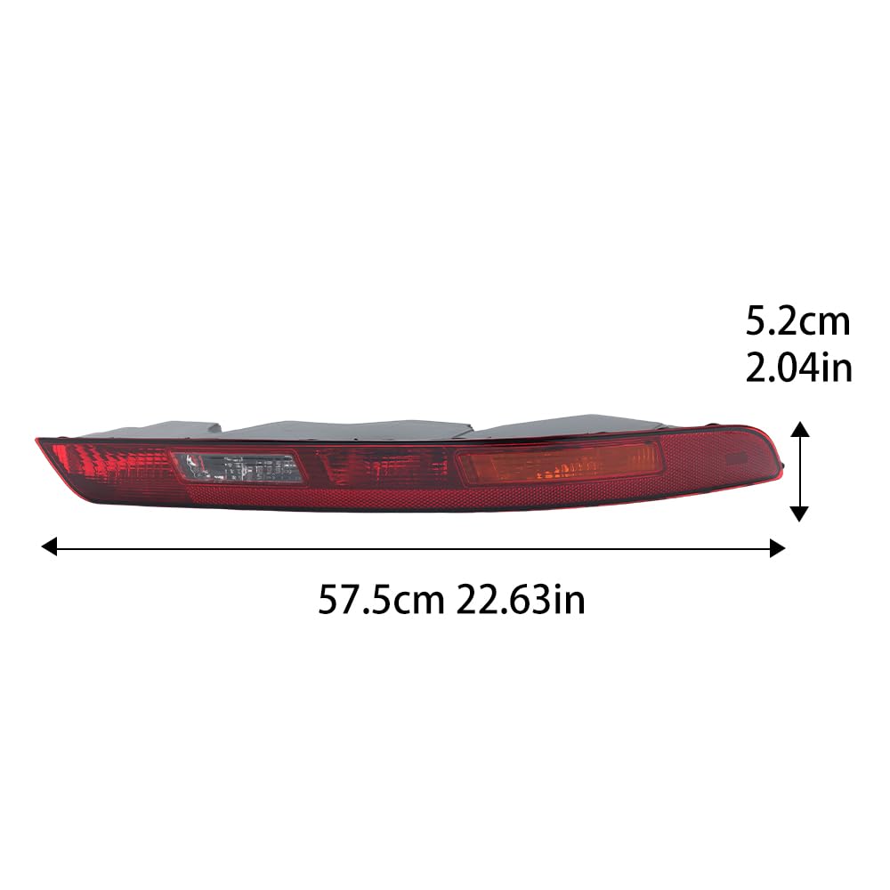 Luz LED de Parachoques Trasero para el Lado Derecho del Conductor para Audi Q3 8UB 8UG SUV 2015 2016 2017 2018