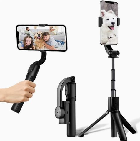 Stabilizzatore per selfie con telecomando Bluetooth, stabilizzatore per