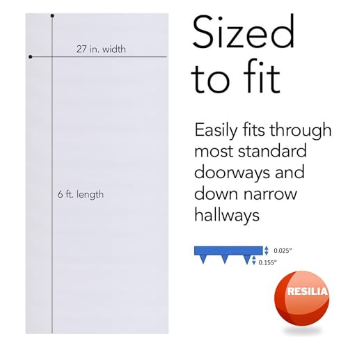 RESILIA Clear Vinyl Plastic Floor Runner/Protector for Low-Pile Carpet - Easy to Clean, Stain-Resistant Vinyl, Clear, 27 Inches Wide x 6 Feet Long, Made in The USA