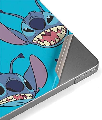 Skinit Decal Laptop Skin Compatible with MacBook Pro 14in (2021-24) - Officially Licensed Disney Lilo and Stitch Face Expression Pattern Design