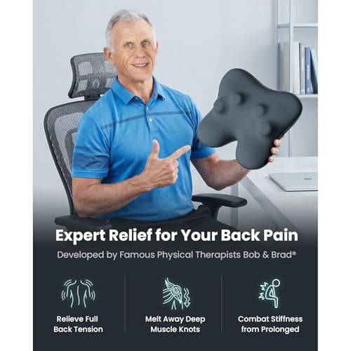 Image of BOB AND BRAD Back Massager with Heat FSA Eligible /HSA Eligible, EZBack Corded Back Massager for Pain Relief Deep Tissue, Shiatsu Back and Neck Massage Pillow, Soothing Full-Body Relief for Women Men