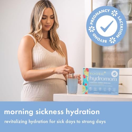 Boobie Hydromom Superfood Electrolyte Drink Mix, Blue Raspberry Lemonade | Refreshing Energy & Hydration Boost for Mamas | On-The-Go & Travel Essentials for Pregnancy, Lactation, & Beyond, 15 Packets - 2