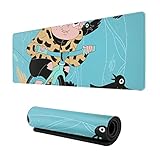 Child on Bicycle Large Gaming Mouse pad,, with Non-Slip Base (11.8x31.5 inches), Comfortable,...