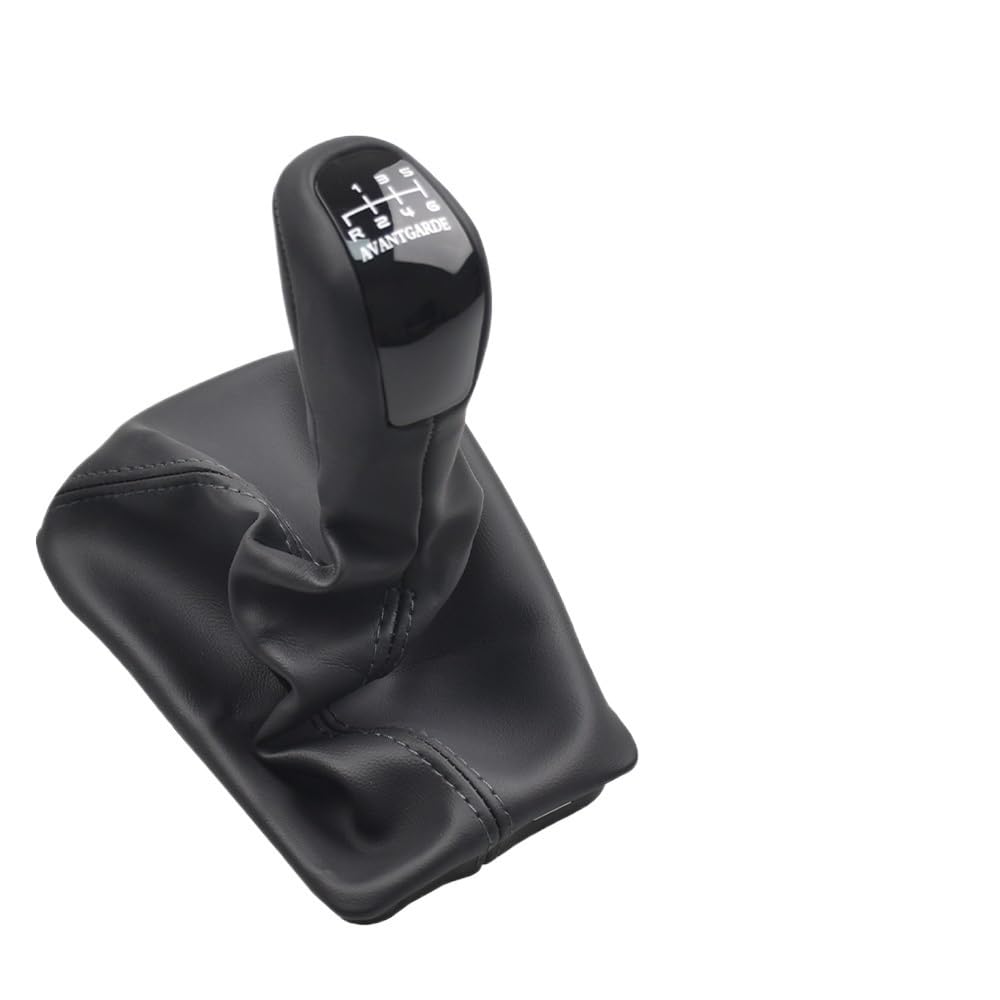 CHJYGMH Auto Parts Car 6 Speed Gear Shift knob Level Knob with Leather Boot for Mercedes for Benz E Class W211 S211 2002 2003 2004 2005-2009(AVANTGARDE)