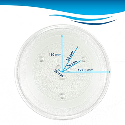 Image of AV Turntable Tray /Glass Plate for Samsung Microwave (10 Inch /255 mm, Clear)