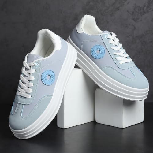 Image of YOHO Chunky Sneakers for Women | Canvas Upper, Cushioned Insoles & Lightweight Casual Shoes for Everyday wear | CAS 105