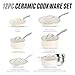 Gotham Steel 12 Pc Ceramic Cookware Set Nonstick, Ceramic Pots and Pans Set Non Stick with Steamer for Cooking, Non Toxic PFOA PFOS Free, Premium Stay Cool Handles, Oven & Dishwasher Safe