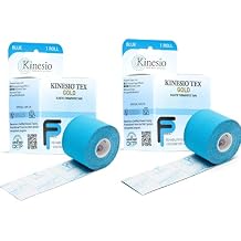 Kinesio Taping - Elastic Therapeutic Athletic Tape Tex Gold FP - Blue 2 in. x 16.4 ft - 2 Pack