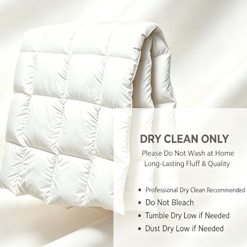 Image of Beautyrest All‑Season White Goose Feather Down Fiber Comforter Queen Size