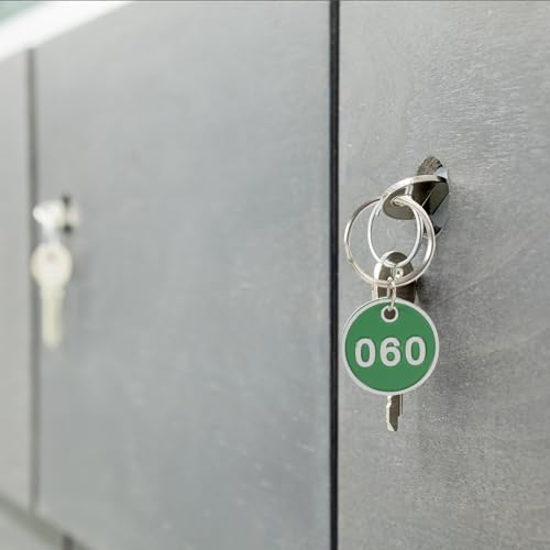 Porte-clés Numérotés en Alliage Vert pour Éviter Perte de Clés