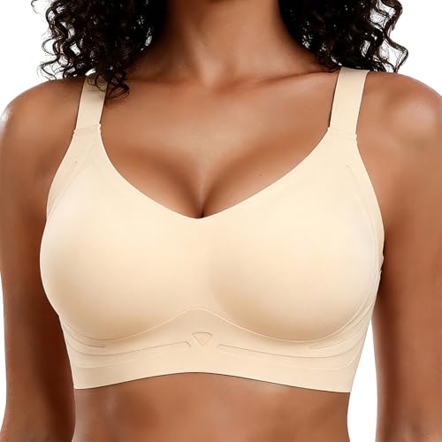 Image of Smoothing Bra Anti Sagging Wireless Push Up Bras for Women No Underwire Full Coverage Bra Comfy Bras for Women