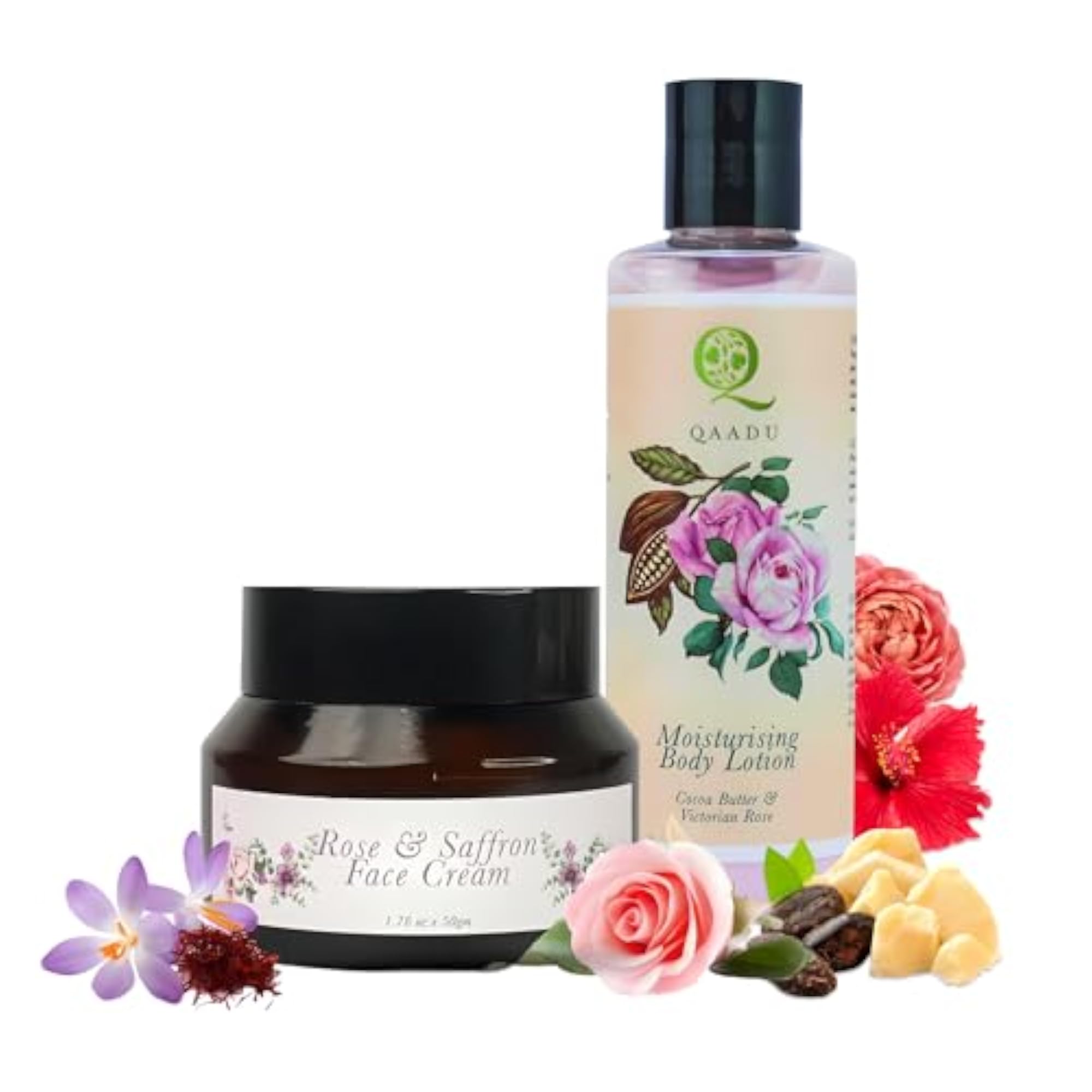 Rose & Saffron Face Cream and Body Lotion Combo