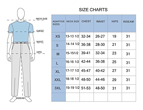 Ovidis Adaptive Nightshirt Pajama Clothing Elderly Disabled Men - Milo Blue M #TOP6