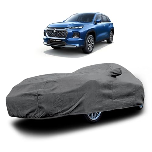 Image of Heavy-Duty Car Cover for Compatible with Maruti Grand Vitara (2022 to 2025 All Models) Deluxe Car Protection Cover - Waterproof & UV-Resistant All-Season Exterior Protection