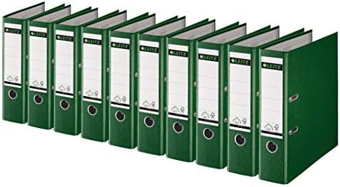 Leitz Lever Arch File, Black, Plastic, A4, 80 mm spine, Pack 3, 310335195