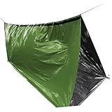 SOIMISS Saco de Dormir de Emergencia Térmico PE Ultraligero y Compacto para Supervivencia al Aire Manta Aislante Resistente al Frío para Camping Viajes y Picnic Verde