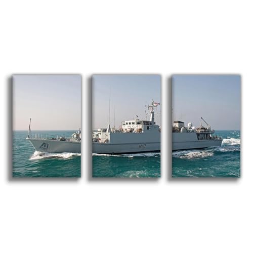 Poster HMS Shoreham Minesweeper sur toile : une ambiance marine pour votre chambre
