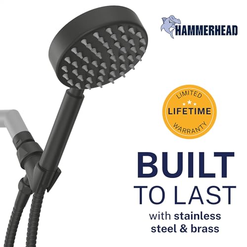 HammerHead Metal Handheld Shower Head High Pressure, 6ft Long Shower Hose by HammerHead Showers - Used condition - US$76.95