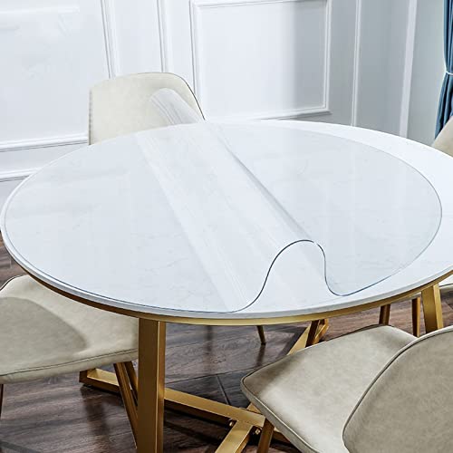 Nappe Transparente Ronde PVC Épais Protège Les Meubles de Table