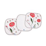 Little Unicorn Cotton Wash Cloths (set Of 3) - Summer Poppy