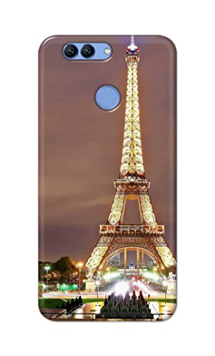 Image of PRINTFIDAA Lovers Famous Place Eiffel Tower in Paris Printed Designer Hard Case for Huawei Nova 2 Plus, BAC-L03, BAC-L21, BAC-L23 Back Cover -(e) RPM1009