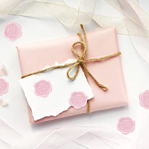 Whaline 50Pcs Valentine Wax Seal Stickers With Love Sign Pink Embossed Stickers Self-Adhesive Envelope Seal Stamp For Wedding Anniversary Bridal Shower Invitation Cards Snail Mails Gift Decor #TOP3