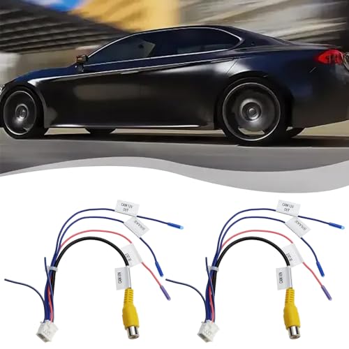 VGOL 2Pcs Car 10 Pin Rearview Backup Camera RCA Video Adapter Stereo Radio RCA Plug Compatible with Android Radio - Image 3