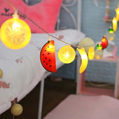 JUSTDOLIFE LED String Light Assorted Fruit Decor String Night Light Home Patio Decorative String Light 6.56ft 10 LEDs