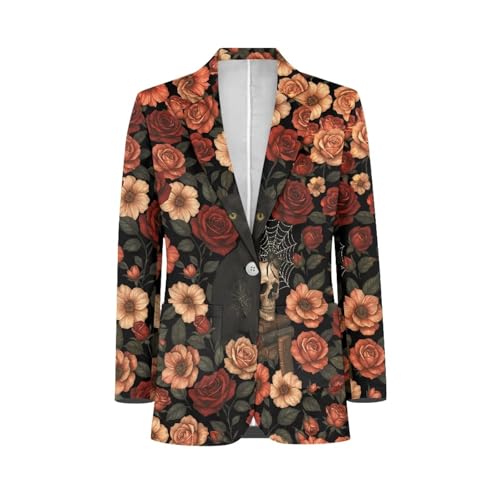 Halloween Blazer Men Lightweight Men's Suit Jacket for Party Banquet Regular Fit Mens Sport Coats with Pockets2