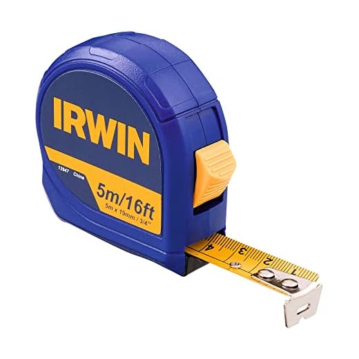 Irwin Trena Manual Standard 5m, Ferramenta Essencial para Tirar Medidas com Precisão, Modelo IW13947
