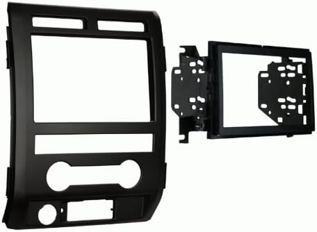 Carxtc Double Din Install Car Stereo Dash Kit for a Aftermarket Radio Fits 2009-2010 Ford F-150 King Ranch Trim Bezel is Painted A Scratch Resistant Matte Black Non Navigation Replacement