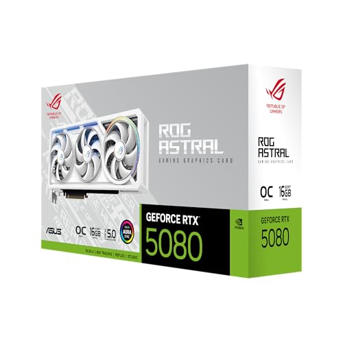 ROG Astral GeForce RTX 5080 16GB GDDR7 White OC Edition - Scheda grafica Quad-Fan che offre un flusso d'aria e una pressione dell'aria senza precedenti per prestazioni ottimali - Scheda video - Immagine 19