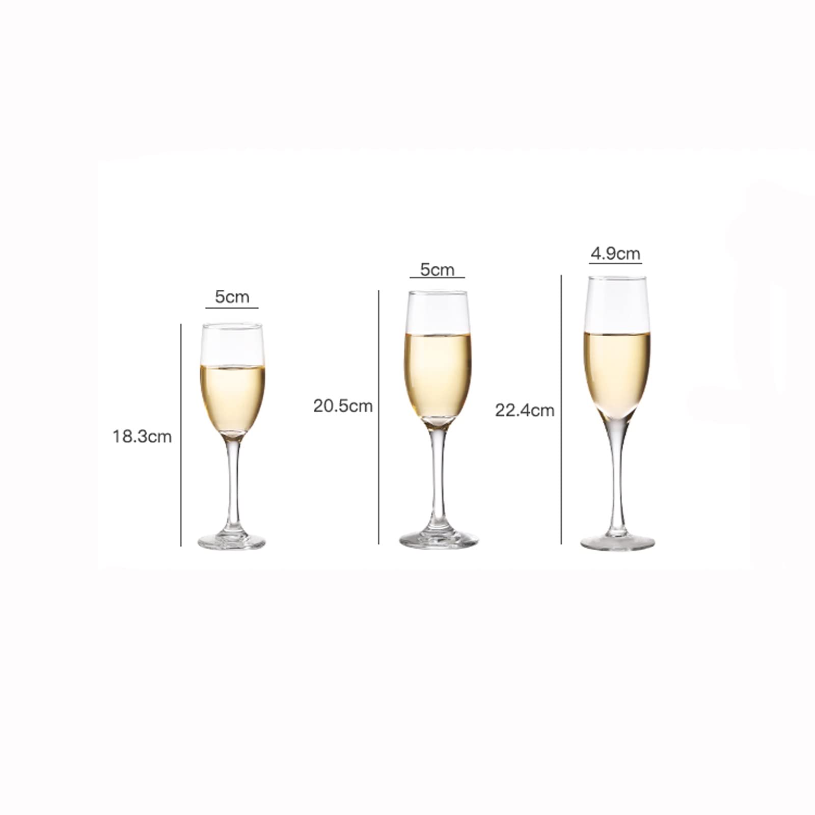 Verres à Champagne Maison Paire de Verres à Champagne Verres à Vin en Verre de Cristal Flûte à Champagne soufflée à la Main Cadeau pour Mariage, Anniversaire, Noël Flûtes à Champagne (Taille : S) ( M)