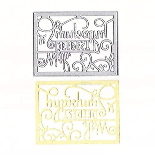 Ubersweet® with Deepest Sympathy Words Cutting Dies for Scrapbooking DIY Card Stencil Paper Craft Dies